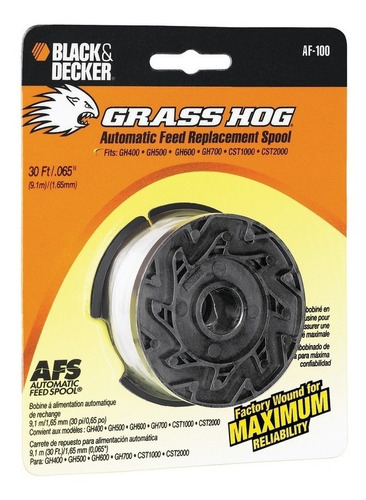 Carrete Hilo De Repuesto 9.1m Grosor 1.6 Af-100 Black+decker Color Blanco
