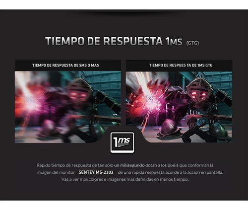 Imagen 9 de 10 de Monitor Pc Gamer 24 1080p Full Hd 75hz 1ms Freesync Parlante
