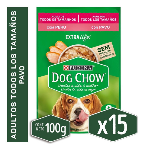 Alimento Húmedo Para Perro Dog Chow® Adultos Pavo Sobre 100g