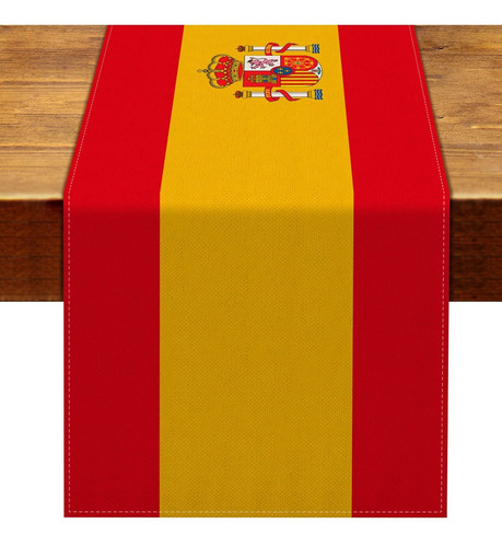 Rainlemon Camino De Mesa De Lino Con Bandera De España Para 