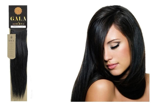 Extensiones Cabello 100% Natural Gala Remy 22 PLG Negro Nat. Color 1 -NEGRO INTENSO