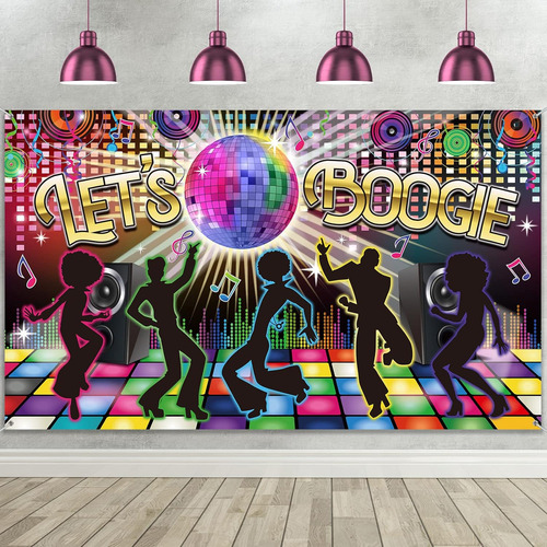 Decoraciones De Fiesta Disco, Fondo Para Fotos, 185 X 110 Cm