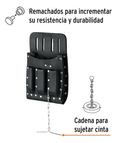 Bolso Porta Herramientas Cuero 11514 Truper 11compartimiento