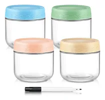 Comprar Drkio 10 Oz Overnight Oats Contenedores Con Tapas - 4 Pac...