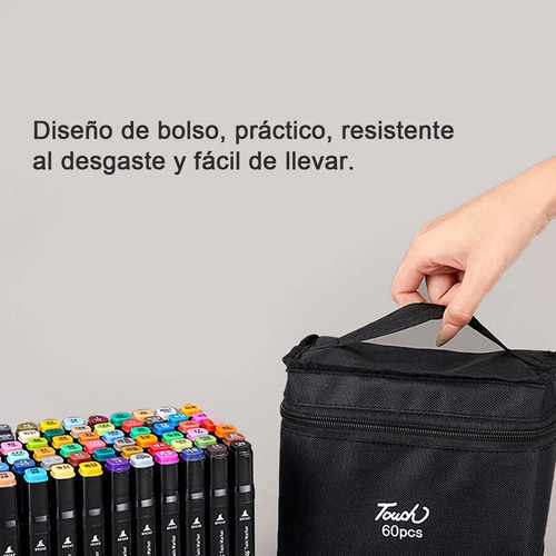 Marcadores Xin De Doble Punta Con 60 Colores