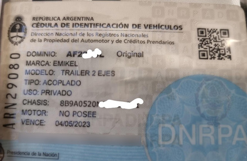 Imagen 2 de 5 de Trailer Patentado Cat. O2 4,10 Mts. Cerrado Como Nuevo