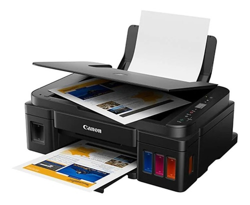 Impresora A Color Multifunción Canon Pixma G2110 Negra 