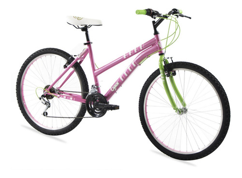 Bicicleta Lynx Montaña R26 18v Acero Rosa Verde Aperlado