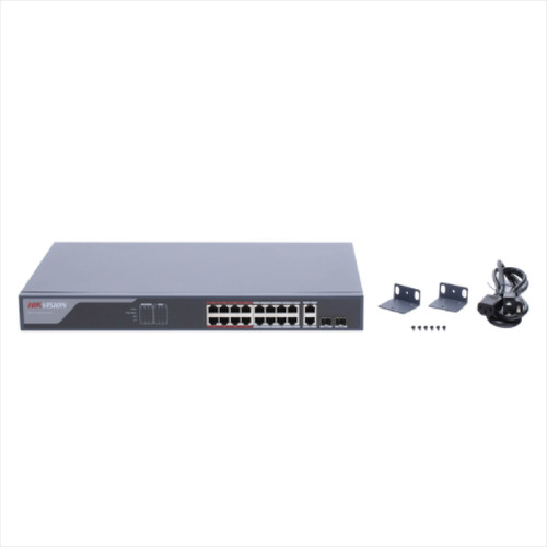 Switch Poe Monitoreable 16 Puertos 2 Uplink 2 Sfp 230 W