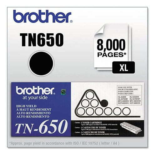 Brother Tn-650 - Cartucho De Tóner (negro, 1 Unidad)