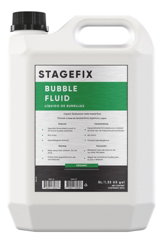 Stagefix Bubble Fluid 5lt / Líquido Para Máquina Burbujas