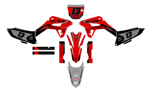 Kit Adesivos Motocross Graficos Crf 250f Original Jorge