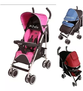 Coche Baston Bebe Recien Nacido Ebaby Reclinable Color Rojo Color del chasis Rojo, negro, azul, rosado , plomo