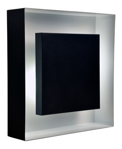 Plafon De Luz Indireta Sobrepor 50x50 Preto Com Branco