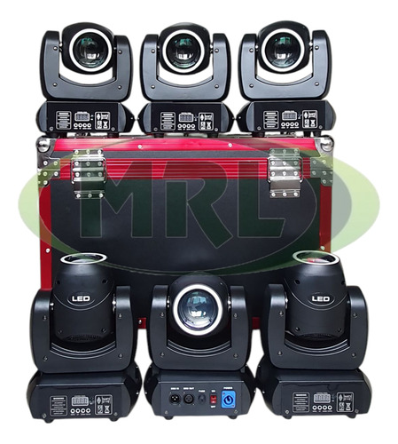 06 Moving Beam 100w Borda Led 8 Cores 8 Desenhos Com Case