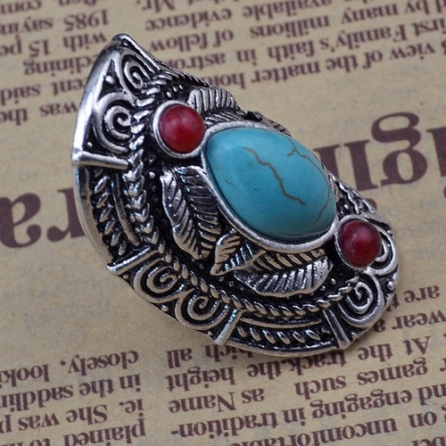Con Turquesa Color Plata Antigua Vintage