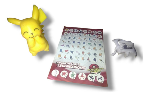 Pikachu + Reshiram + Album De Control Pokemon Versión Loose