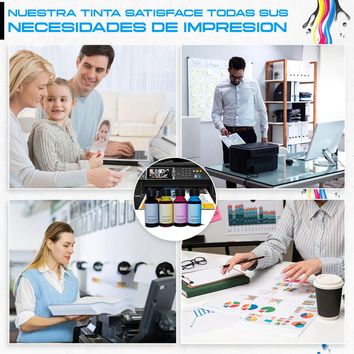 4 Botellas Tinta Compatible Epson T664 L120 L310 L380 70ml