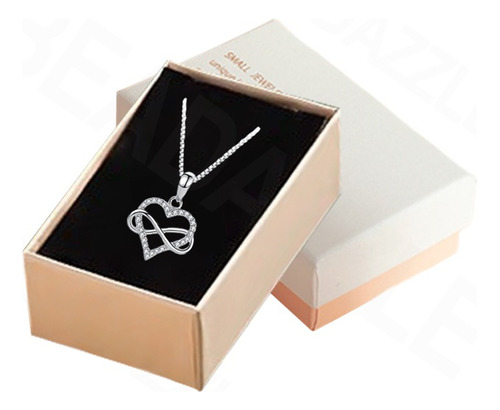 Collar Cadena De Plata 925 Con Dije De Corazón Para Mujer