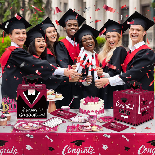Caja De Tarjetas De Graduación Grande De 2025 Con Tarjetas D