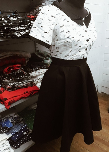 Falda Plato Pin Up / Vintage.. Todos Los Talles (ver Promos)