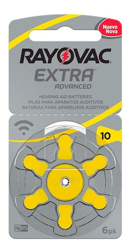 Pilas Para Audifonos Rayovac Extra 10 - Caja De 60 Pilas