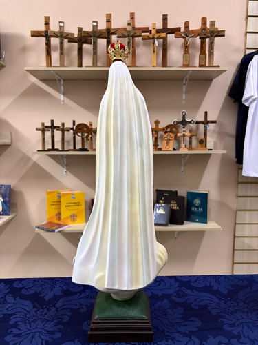 Imagem N. Senhora De Fátima 60cm Com Coroa Folheada A Ouro