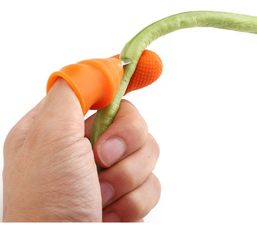 4 Piezas De Silicona Pulgar Vegetal Dedo Planta Cortador De