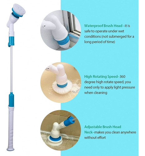 Eléctrico Spin Scrubber Inalámbrico Recargable Baño