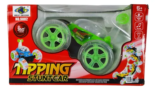 Carro Loco Control Remoto Luces Led Doble Tracción Stunt Car