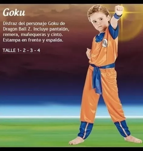 Disfraz Niño Goku Dragon Ball Z Cosplay Licencia Original