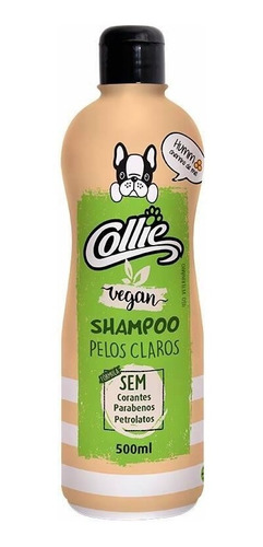 Shampoo Vegano Pelos Claros Collie 500ml