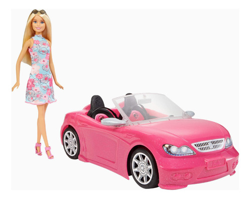 Barbie - Carro Descapotable Y Muñeca! 2m
