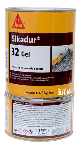 Imagen 1 de 2 de Sikadur 32 Gel 1kg A + B - Puente Adherencia Para Hormigón