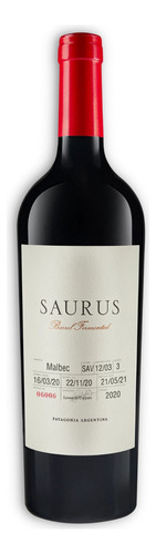 Vino Malbec Saurus bodega Familia Schroeder 750 ml pack x 6 u