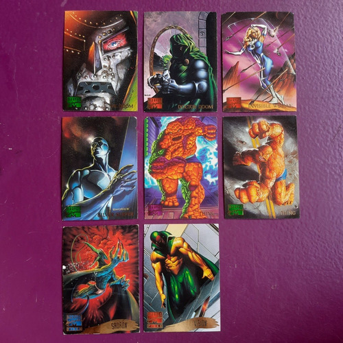 Frete Grátis Pack 8 Cards Fleer 1995 Marvel Masterpieces Tcg