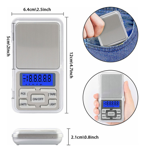 Fjl Báscula Digital Gramera De 0.01gr X 500 Gramos 0.01gr