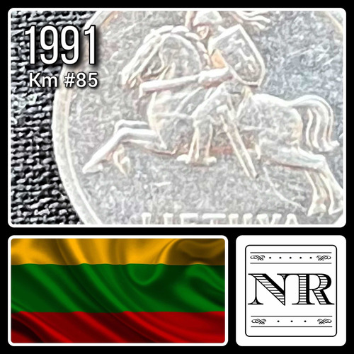 Lituania - 1 Centas - Año 1991 - Escudo - Km #85 :