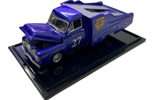 1955 Ford Carrier Rampa Joes Racing Hot Wheels 1/43