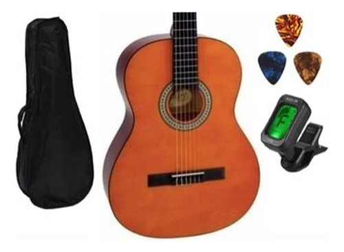 Kit Violão Giannini Start N14 Afinador Capa E Palhetas Nylon