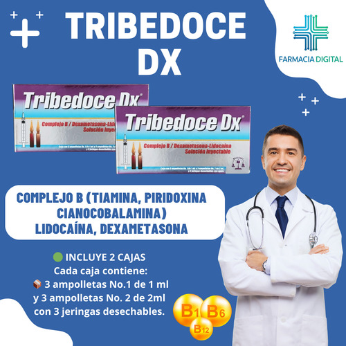 Tribedoce Dx Inyectable - Complejo B + Dexametasona 2 Pzas
