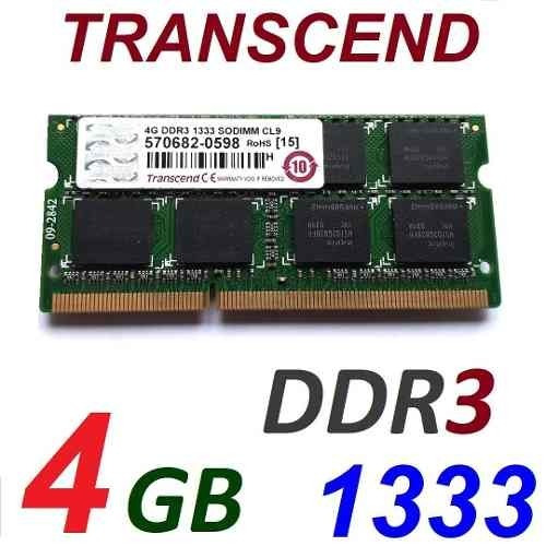 Memoria RAM JetRam  4GB 1 Transcend JM1333KSN-4G