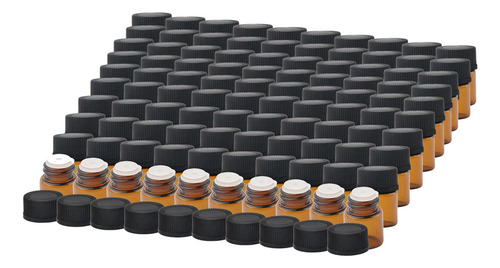 100 Uds Mini Botellas De Vidrio Botella Conectar Tapón 1ml