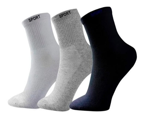 Imagem 2 de 7 de Meias Masculino Kit 12 Pares Esportes Atacado Revenda Oferta