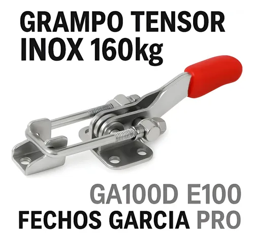 Grampo Rápido Fecho Ga100d Z Aço Inox Gancho Ajustável 110mm
