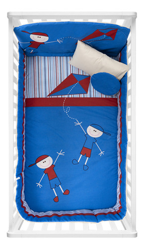 Set De Edredón 6 Pzas Chiqui Mundo Bebé Cama Cuna Corral Color Chiquitín
