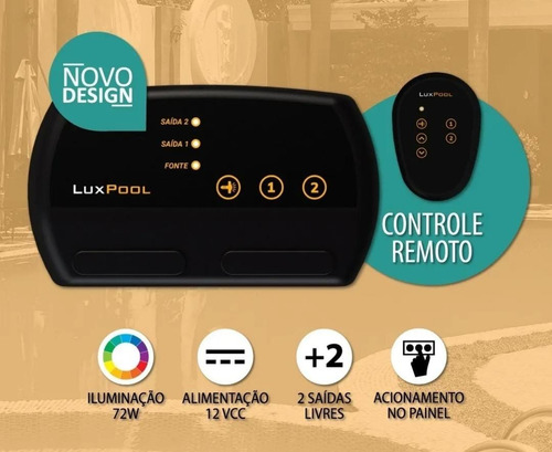 Automação Piscina Luxpool Módulo Rgb Com 2 Saídas Auxiliares