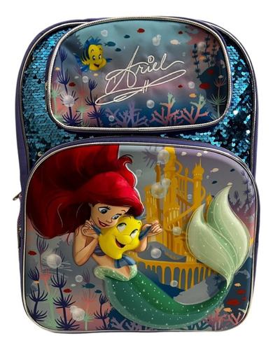Mochila Sirenita Back Pack Con Lonchera Primaria