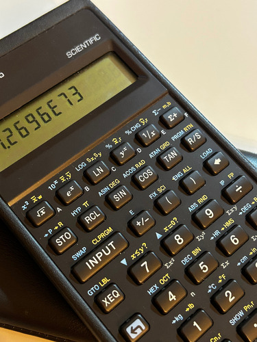Calculadora Hp 20s Científica C/ Capa Original Rara Preto (Usado)