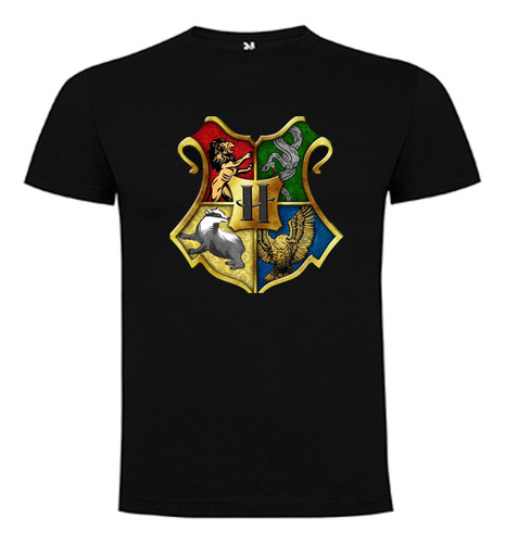 Polera Harry Potter Casas Gryffindor Algodón Pow Club